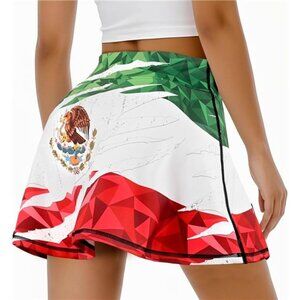 Women's Tennis Golf Skirts Mexican Flag